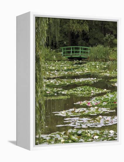 Japanese Bridge and Lily Pond in the Garden of the Impressionist Painter Claude Monet, Eure, France-David Hughes-Framed Premier Image Canvas