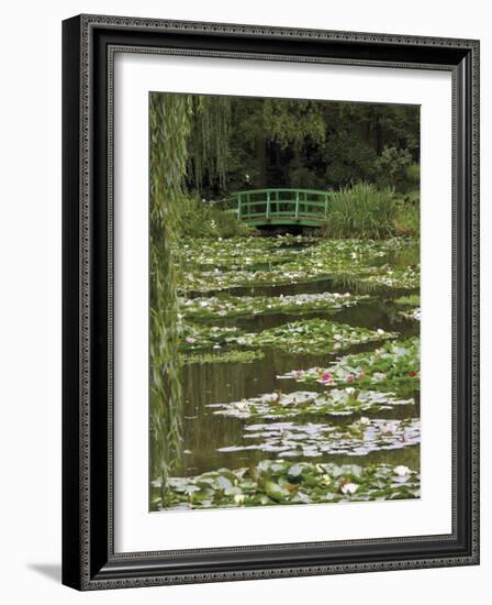 Japanese Bridge and Lily Pond in the Garden of the Impressionist Painter Claude Monet, Eure, France-David Hughes-Framed Photographic Print