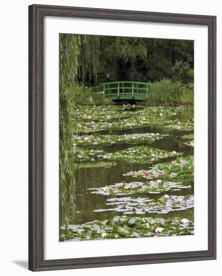 Japanese Bridge and Lily Pond in the Garden of the Impressionist Painter Claude Monet, Eure, France-David Hughes-Framed Photographic Print