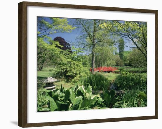 Japanese Bridge, Heale House Gardens, Middle Woodford, Wiltshire, England, United Kingdom-Chris Nicholson-Framed Photographic Print