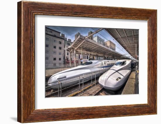 Japanese Bullet Trains-null-Framed Art Print