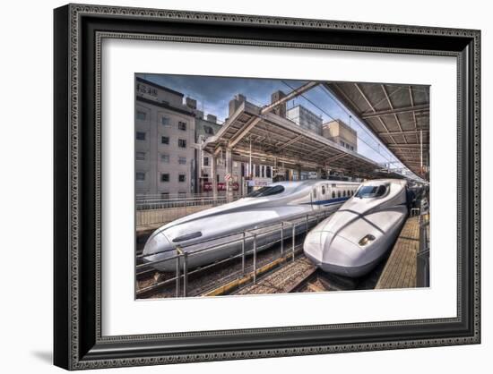 Japanese Bullet Trains-null-Framed Art Print