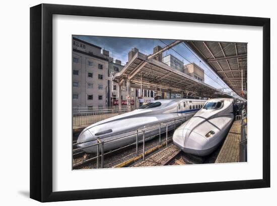 Japanese Bullet Trains-null-Framed Art Print