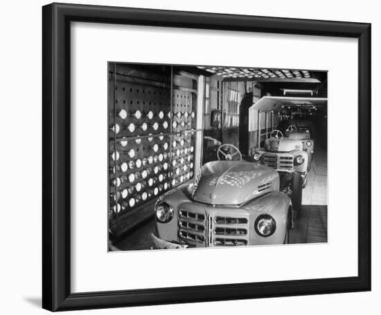 Japanese Cars on Assembly Line at Toyota Motors Plant-Margaret Bourke-White-Framed Photographic Print