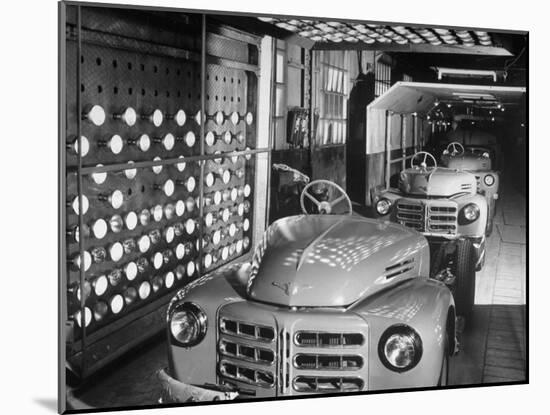 Japanese Cars on Assembly Line at Toyota Motors Plant-Margaret Bourke-White-Mounted Photographic Print