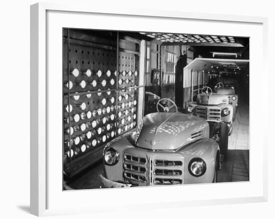 Japanese Cars on Assembly Line at Toyota Motors Plant-Margaret Bourke-White-Framed Photographic Print