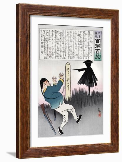 Japanese Cartoon, C. 1895-Kobayashi Kiyochika-Framed Giclee Print