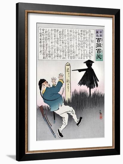 Japanese Cartoon, C. 1895-Kobayashi Kiyochika-Framed Giclee Print