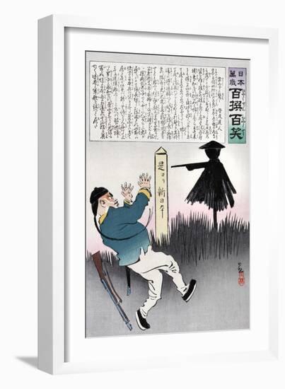 Japanese Cartoon, C. 1895-Kobayashi Kiyochika-Framed Giclee Print