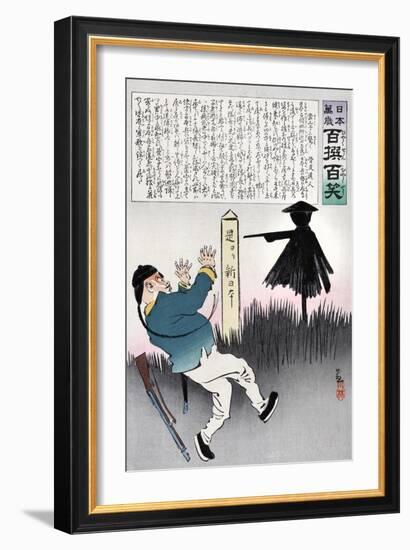 Japanese Cartoon, C. 1895-Kobayashi Kiyochika-Framed Giclee Print