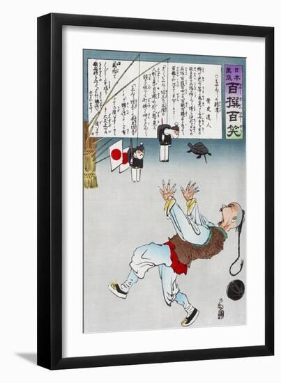 Japanese Cartoon, C. 1895-Kobayashi Kiyochika-Framed Giclee Print