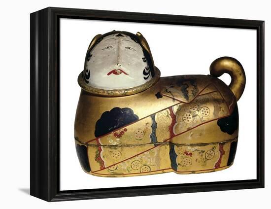 Japanese Cat Shaped Container for Newborn's Clothing and Talisman Against Evil Spirits-null-Framed Stretched Canvas