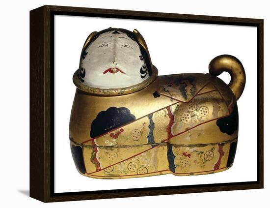 Japanese Cat Shaped Container for Newborn's Clothing and Talisman Against Evil Spirits-null-Framed Stretched Canvas