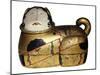 Japanese Cat Shaped Container for Newborn's Clothing and Talisman Against Evil Spirits-null-Mounted Photo