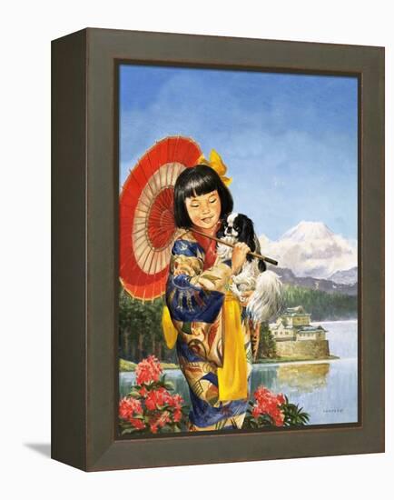 Japanese Chin-Chin-Eric Tansley-Framed Premier Image Canvas