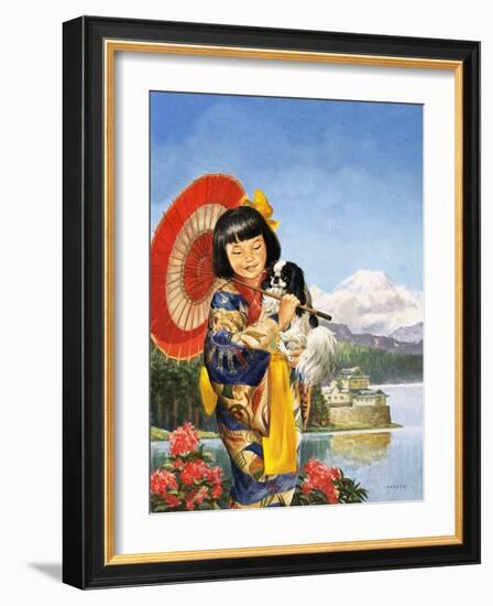 Japanese Chin-Chin-Eric Tansley-Framed Giclee Print