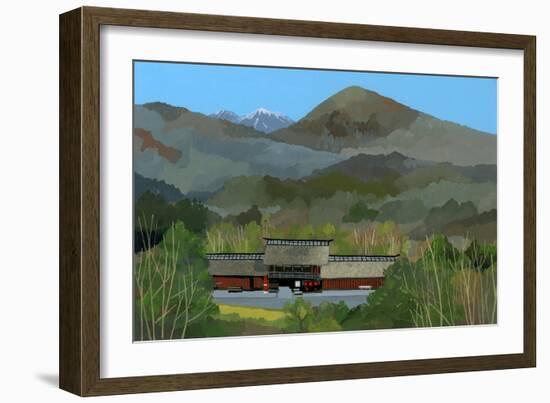 Japanese Countryside, 2016 (Painting)-Hiroyuki Izutsu-Framed Giclee Print