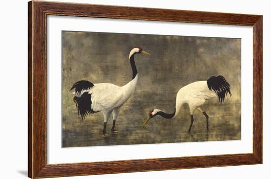 Japanese Cranes-Helene Whitwell-Framed Premium Giclee Print