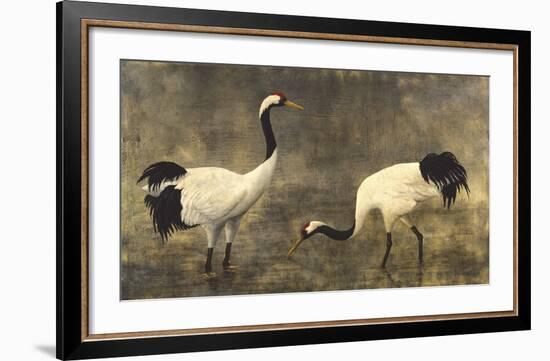 Japanese Cranes-Helene Whitwell-Framed Premium Giclee Print