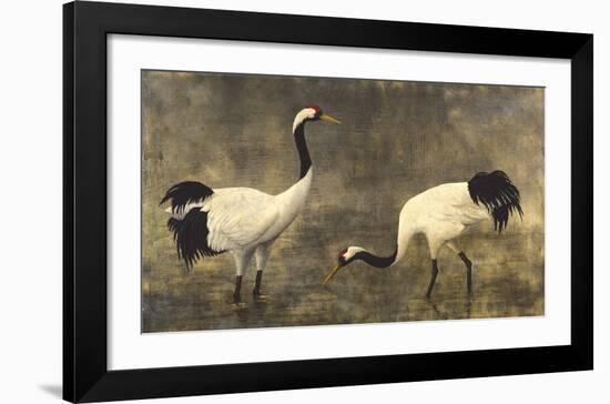 Japanese Cranes-Helene Whitwell-Framed Premium Giclee Print