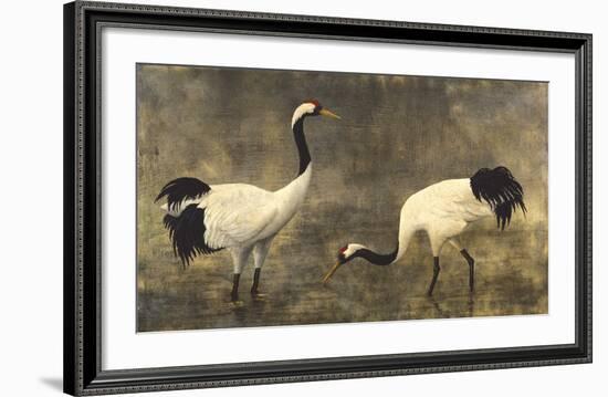 Japanese Cranes-Helene Whitwell-Framed Premium Giclee Print