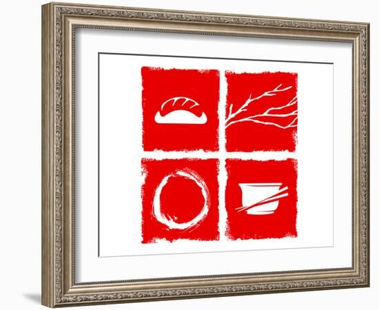 Japanese Cuisine Theme-null-Framed Art Print