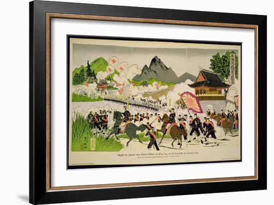 Japanese Defeat Chinese at Ping-Yang, Korea in September, 1894 During the Sino-Japanese War-German School-Framed Giclee Print