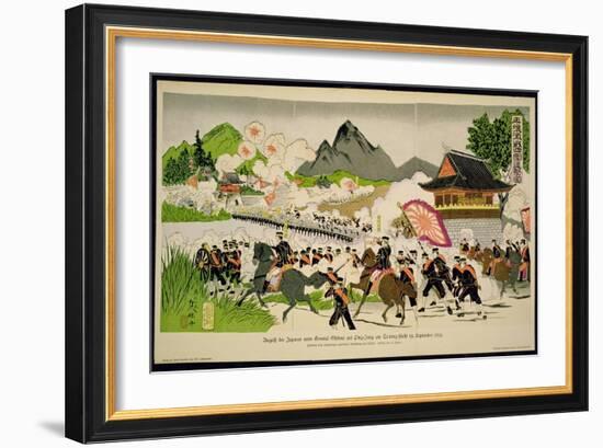 Japanese Defeat Chinese at Ping-Yang, Korea in September, 1894 During the Sino-Japanese War-German School-Framed Giclee Print