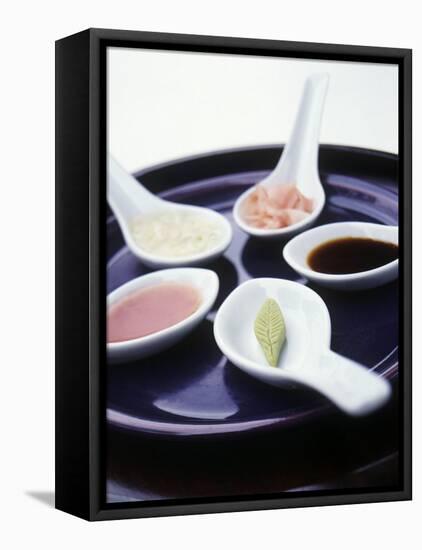 Japanese Dips on Spoons-Alexander Van Berge-Framed Premier Image Canvas