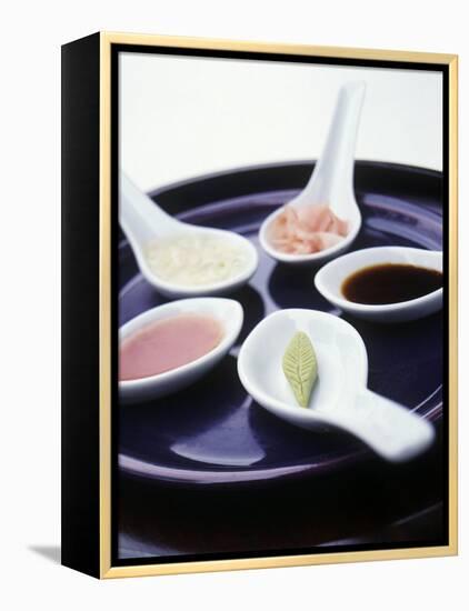 Japanese Dips on Spoons-Alexander Van Berge-Framed Premier Image Canvas