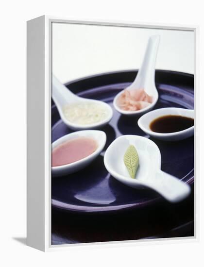 Japanese Dips on Spoons-Alexander Van Berge-Framed Premier Image Canvas