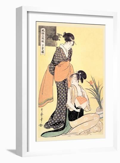 Japanese Domestic Scene-Kitagawa Utamaro-Framed Art Print