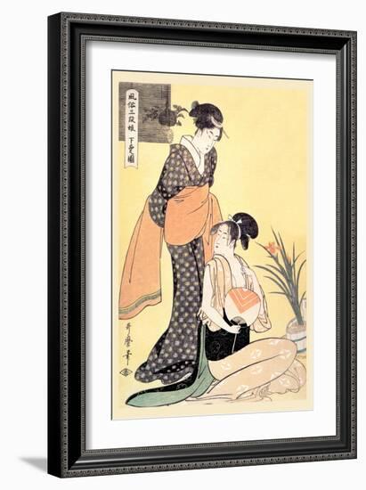 Japanese Domestic Scene-Kitagawa Utamaro-Framed Art Print