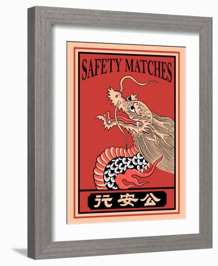 Japanese Dragon Matches-Mark Rogan-Framed Art Print