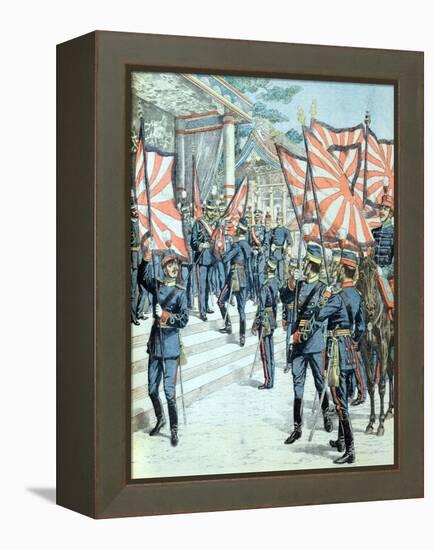 Japanese Emperor and Troops Russian-Japanese War (March 1904)-null-Framed Premier Image Canvas