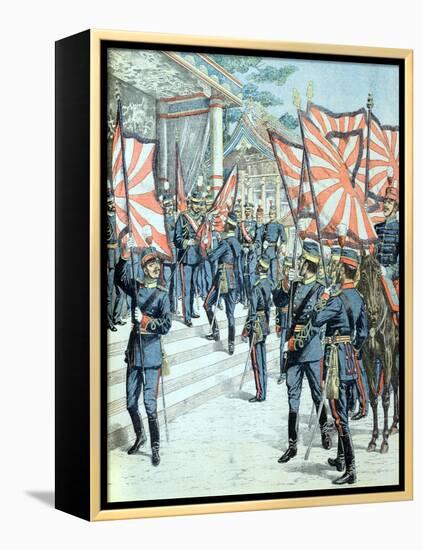 Japanese Emperor and Troops Russian-Japanese War (March 1904)-null-Framed Premier Image Canvas
