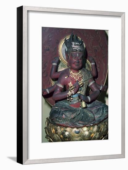 Japanese figure of the Adibuddha Aizen-Myo-O. Artist: Unknown-Unknown-Framed Giclee Print