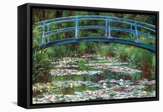 Japanese Footbridge-Claude Monet-Framed Stretched Canvas