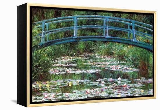 Japanese Footbridge-Claude Monet-Framed Stretched Canvas