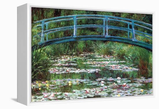 Japanese Footbridge-Claude Monet-Framed Stretched Canvas