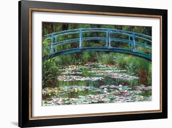 Japanese Footbridge-Claude Monet-Framed Art Print