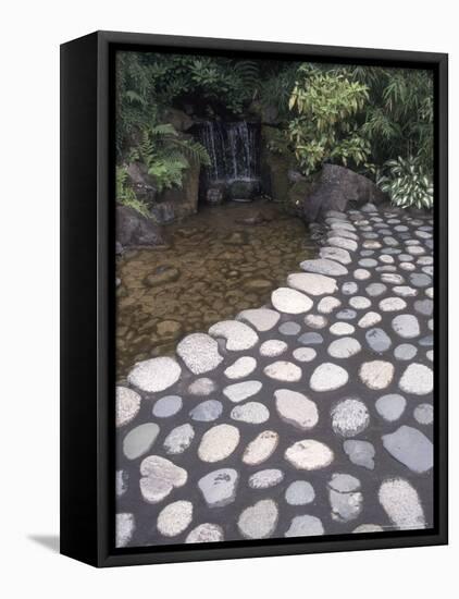 Japanese Garden at Butchart Gardens, Vancouver Island, British Columbia, Canada-Connie Ricca-Framed Premier Image Canvas