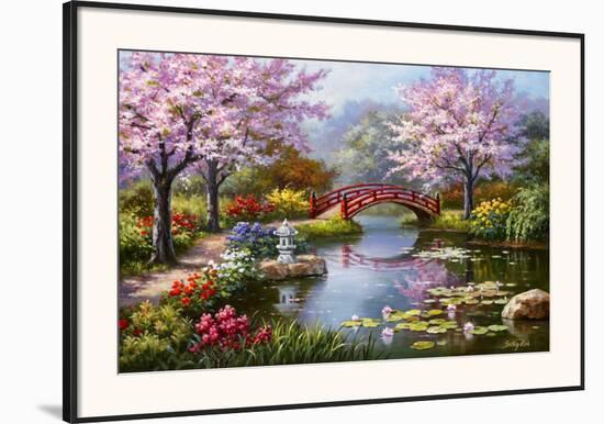 Japanese Garden in Bloom-Sung Kim-Framed Art Print