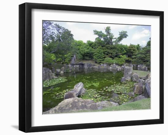 Japanese Garden of Nijo Castle, Kyoto, Japan-Shin Terada-Framed Photographic Print