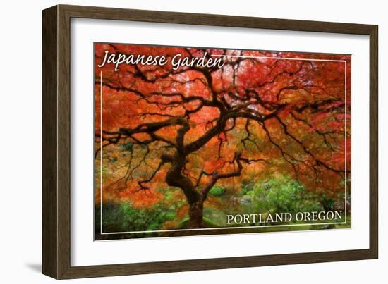 Japanese Garden - Portland, Oregon-Lantern Press-Framed Art Print