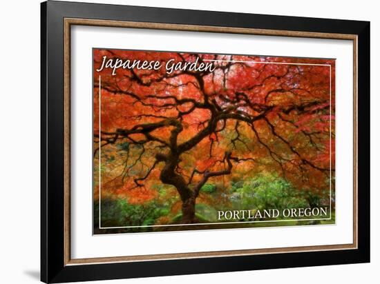 Japanese Garden - Portland, Oregon-Lantern Press-Framed Art Print