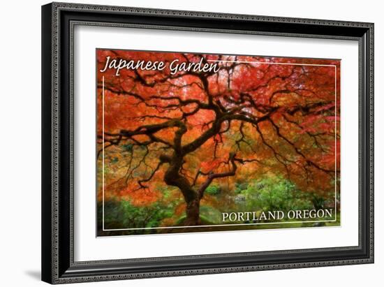 Japanese Garden - Portland, Oregon-Lantern Press-Framed Art Print