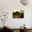 Japanese Gazebo on Deck overlooking Water and Hills-Jan Lakey-Photographic Print displayed on a wall