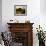 Japanese Gazebo on Deck overlooking Water and Hills-Jan Lakey-Framed Photographic Print displayed on a wall