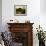 Japanese Gazebo on Deck overlooking Water and Hills-Jan Lakey-Framed Photographic Print displayed on a wall